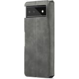 For Google Pixel 6 DG.MING Retro Oil Side Horizontal Flip Leather Case with Holder & Card Slots & Wallet(Grey)