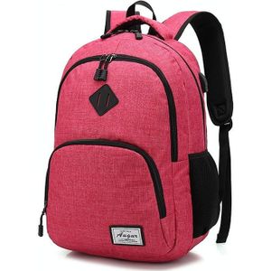 AUGUR 966 Retro Casual Oxford Cloth Backpack Schouders Laptop Tas (Roze)