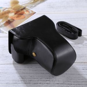 Full Body Camera PU lederen Case tas met riem voor FUJIFILM X-E3 (18-55mm / XF 23mm Lens)(Black)
