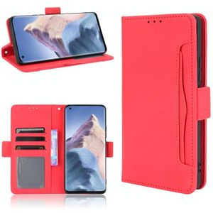 Voor Xiaomi Mi 11 Ultra Skin Feel Calf Patroon Horizontale Flip Lederen Case met houder & kaart slots & foto frame (rood)