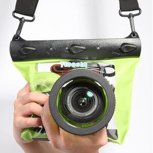 Tteoobl  20m Underwater Diving Camera Housing Case Pouch  Camera Waterproof Dry Bag  Size: M(Green)
