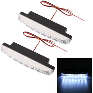 1 paar DC9-16V 2W 120LM 7000K 8 SMD-5050-LEDs circulaire auto DRL & turn Light