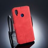 Dg. MING retro olie kant horizontale flip case voor Huawei P20 Lite/Nova 3e  met houder & kaartsleuven & portemonnee (rood)