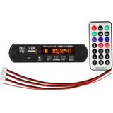 Auto 12V 2x3W audio MP3 speler decoder Board FM radio TF USB 3.5 mm AUX  met Bluetooth/Recording Call functie/Power Amplifier/afstandsbediening