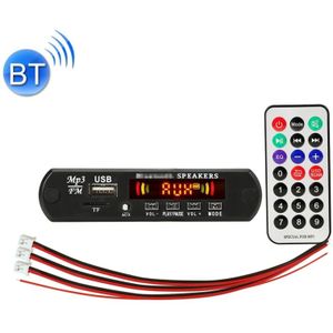 Auto 12V 2x3W audio MP3 speler decoder Board FM radio TF USB 3.5 mm AUX  met Bluetooth/Recording Call functie/Power Amplifier/afstandsbediening
