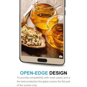 Voor Huawei Mate 10 9 H oppervlaktehardheid 2.5D gekromde rand HD explosieveilige gehard glas Screen Protector (goud)