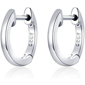 Eenvoudige oorbellen Sterling Silver S925 Oorschelpen  Kleur: Zilver