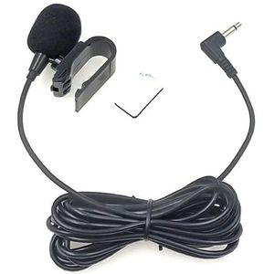 ZJ025MR Stick-on Clip-on Lavalier Mono Microfoon voor auto GPS / Bluetooth ingeschakeld Audio DVD externe microfoon  kabellengte: 3 m  90 graden elleboog 2 5 mm jack