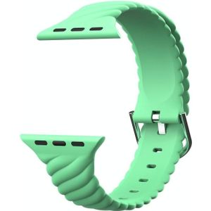 Solid Color Twist Silicone Vervanging Strap Horlogeband voor Apple Watch Series 6 & SE & 5 & 4 40mm / 3 & 2 & 1 38mm