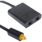 Digitale Toslink Optische Fiber Audio Splitter 1 naar 2 kabel Adapter voor DVD Player(zwart)
