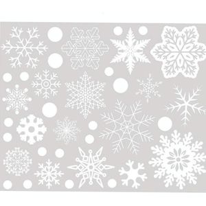 10 PCS Kerst Snowflake Wall Stickers New Year Shop Window Decoratie Stickers Glazen Kast Deur Stickers