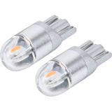 2 STKS T10 2W 2 SMD-3030 LED-auto-opruimingslichten Lamp  DC 12V (geel licht)