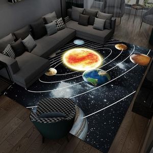 3D Visual Cartoon Cosmic Planet Living Room Carpet  Size: 60x90cm(Cosmic Planet 3)