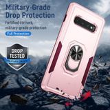 Voor Samsung Galaxy S10 + Pioneer Armor Heavy Duty PC + TPU Houder Phone Case (Pink)