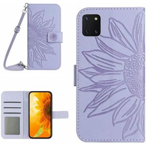 Voor Samsung Galaxy A81/Note10 Lite Skin Feel Sun Flower Pattern Flip lederen telefoonhoes