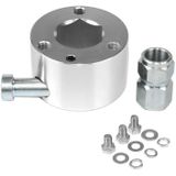 Universele aluminium auto stuurwiel Quick release Disconnect hub 3/4 inch schacht maat (zilver)