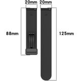 Voor Amazfit GTS 3 20 mm opvouwbare magnetische sluiting siliconen horlogeband (oranje + zwart)