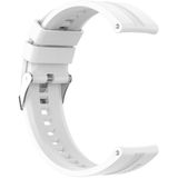 Voor Amazfit GTR 2e / GTR 2 22mm Silicone Replacement Strap Watchband met Zilveren Gesp (Wit)