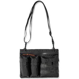 Maden TSS2201030 Messenger Crossing Bag met meerdere zakken  enkele schouder (Carbon Black)