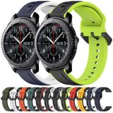 Voor Samsung Gear S3 Frontier 22 mm bolle lus tweekleurige siliconen horlogeband (oranje + zwart)