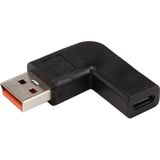 USB-C / Type-C Female naar Yoga 3 Man 90 graden schuine voedingsadapter connector voor Lenovo