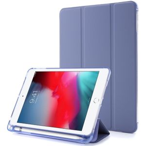 Voor iPad Mini (2019) Airbag Horizontale Flip Lederen Behuizing met drievoudige houder & penhouder(Paars)