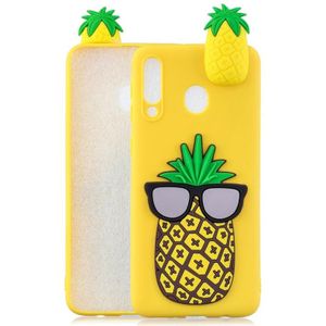 Voor Galaxy A30 3D Cartoon patroon schokbestendige TPU beschermhoes (grote ananas)