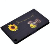 Voor Samsung Galaxy Tab A 10.1 (2019) T515 / T510 Voltage Painted Pattern Tablet PC Protective Leather Case met Bracket & Card Slots & Anti-skid Strip (Chrysanthemum Elephant)