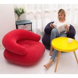 Inflatable Flocked Casual Lazy Couch Foldable Recliner U-shaped Base Sofa(Red)