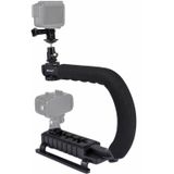 PULUZ U/C vorm draagbare Handheld DV Bracket stabilisator Kit met koude schoen statiefkop & telefoon klem & Quick Release Buckle & lange schroef voor alle SLR camera's en Home DV-Camera