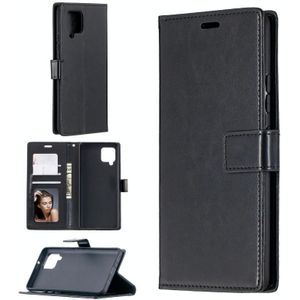 Voor Samsung Galaxy A42 5G Crazy Horse Texture Horizontale Flip Lederen case met Holder & Card Slots & Wallet & Photo Frame(Zwart)