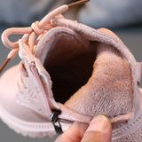 Martin-laarzen voor kinderen  gevoerde warme leren laarzen  eenvoudige katoenen schoenen  maat: 30