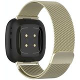 Voor Fitbit Versa 3 / Fitbit Magnetic Milano Replacement Strap  Size:Small Code (Official Gold)