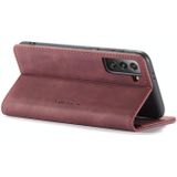 Voor Samsung Galaxy S30 / S21 CaseMe 013 Multifunctionele Horizontale Flip Lederen Case met Holder & Card Slot & Wallet(Wine Red)