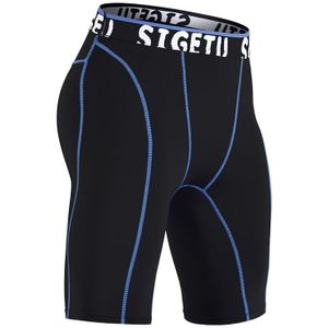 SIGETU Elastische strakke vijf-speed droge broek voor mannen (kleur: zwart blauw grootte: l)