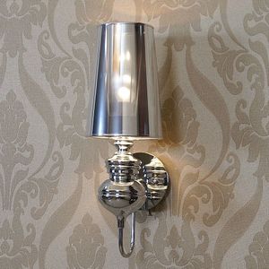 Eenvoudige moderne studie woonkamer slaapkamer bed lamp mode creatieve corridor gangpad foyer wand lamp  maat: L (zilver)