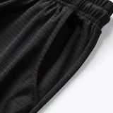 Heren zomer sneldrogende ijszijde sport slack shorts  maat: M (mesh cropped broek)
