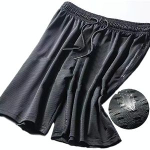 Heren zomer sneldrogende ijszijde sport slack shorts  maat: M (mesh cropped broek)