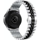 20mm Voor Amazfit GTR 2 / Amazfit GTR 47mm Five Beads Stalen Vervangende Band Horlogeband (Zilver Zwart)
