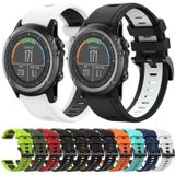 Voor Garmin Fenix 3 Sapphire 26mm tweekleurige sport siliconen horlogeband (oranje + zwart)