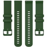 Voor Garmin Vivoactive 4S Kleine Plaid Siliconen Strap (Army Green)