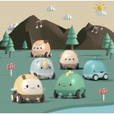 Cartoon schattige huisdier terugtrekken auto kinderen mini puzzel traagheid auto speelgoed (bij)
