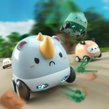 Cartoon schattige huisdier terugtrekken auto kinderen mini puzzel traagheid auto speelgoed (bij)