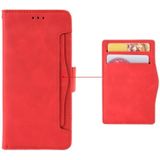 Voor AT&T Maestro 3 U626AA Skin Feel Calf Texture Card Slots Leather Phone Case(Rood)