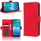 Voor AT&T Maestro 3 U626AA Skin Feel Calf Texture Card Slots Leather Phone Case(Rood)