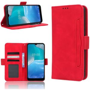 Voor AT&T Maestro 3 U626AA Skin Feel Calf Texture Card Slots Leather Phone Case(Rood)