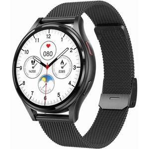 1 43 inch Milanese stalen band Bluetooth-oproep Smart Watch Ondersteuning ECG / niet-invasieve bloedsuikerspiegel