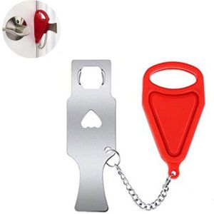 Portable Security Lock Deurslot Anti-diefstal Slot  Stijl: Rode Driehoek