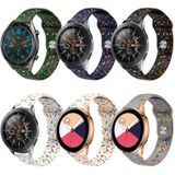 22 mm universele omgekeerde gesp kleurrijke ovale dot patroon siliconen horlogeband