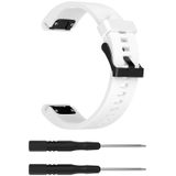 Voor Garmin Fenix 5S (20mm) Siliconen vervangende polsband horlogeband(Wit)